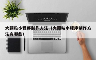宜昌大颗粒小程序制作方法（大颗粒小程序制作方法有哪些）