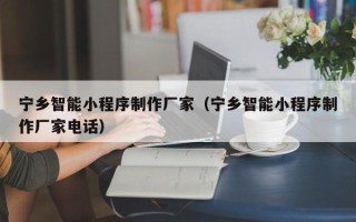 宜昌宁乡智能小程序制作厂家（宁乡智能小程序制作厂家电话）